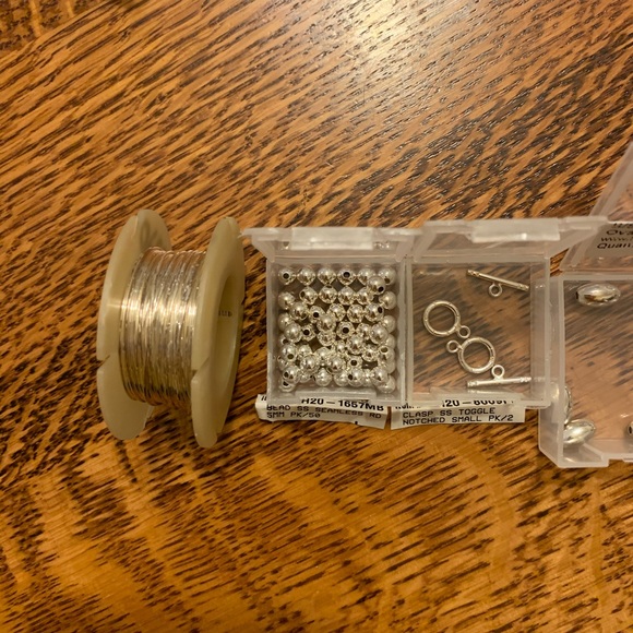 Sterling Silver beads and wire - Picture 2 of 7